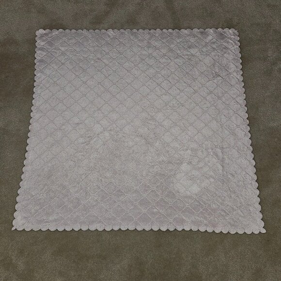 Mini Muffin Girl Baby Blanket Lovey Pink Fleece Quilted White Sherpa Soft 30x30 - Picture 3 of 6